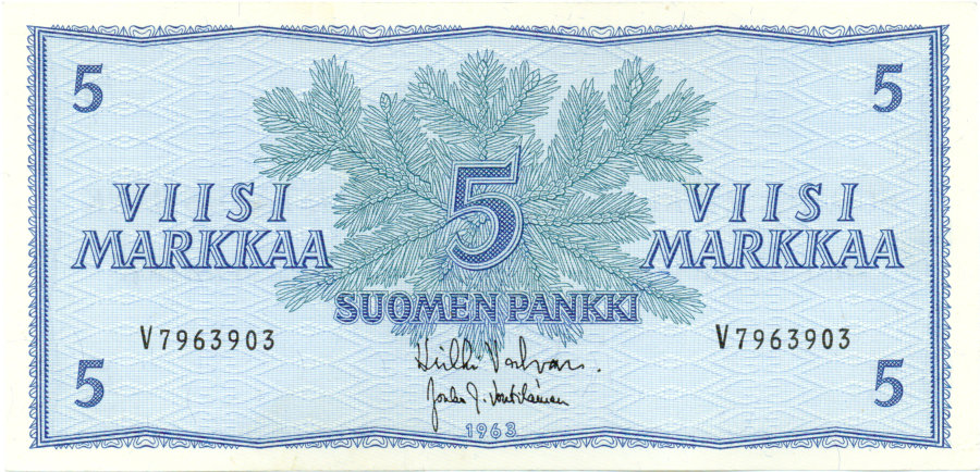 5 Markkaa 1963 V7963903 kl.8